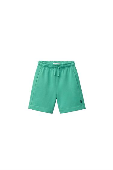 PLAIN PLUSH BERMUDA SHORTS - Duck blue by Zara