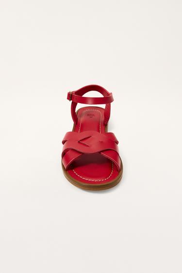LEATHER LIMITED EDITION SANDALS - Red by Zara - Image 6