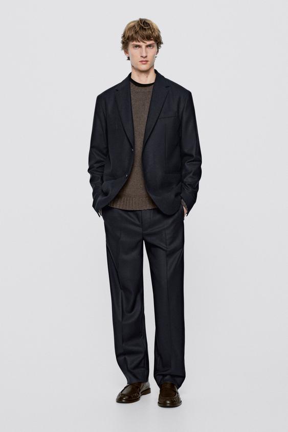 Zara Wool blend suit pants - LIMITED EDITION - Navy blue - Image 0