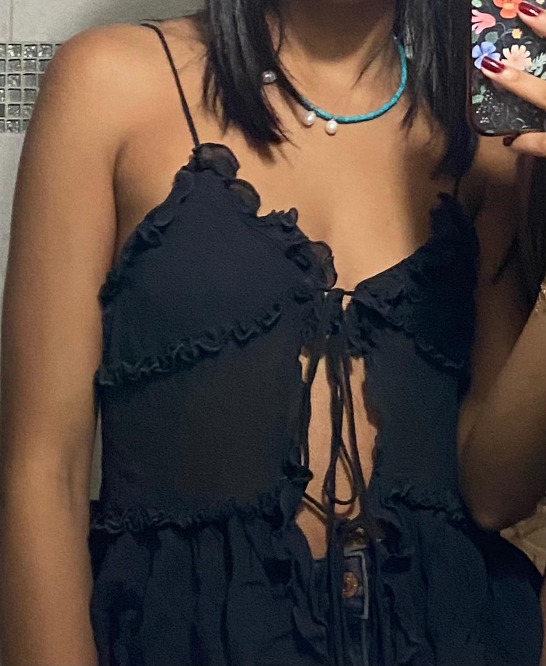 RUFFLED SEMI-SHEER TOP - Image 4