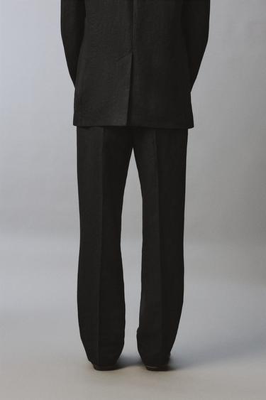 100% LINEN TWILL SUIT TROUSERS AARON LEVINE X ZARA - Black by Zara - Image 2