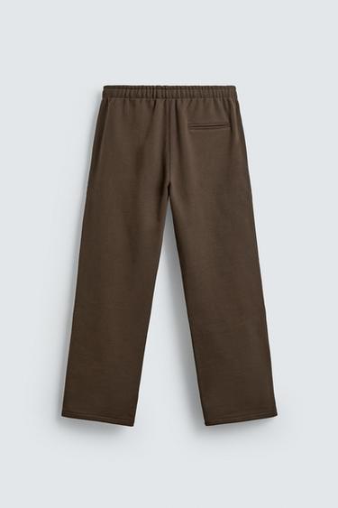 PANTALON JOGGER HEAVYWEIGHT REGULAR FIT ORIGINS - Chocolat de Zara - Image 5