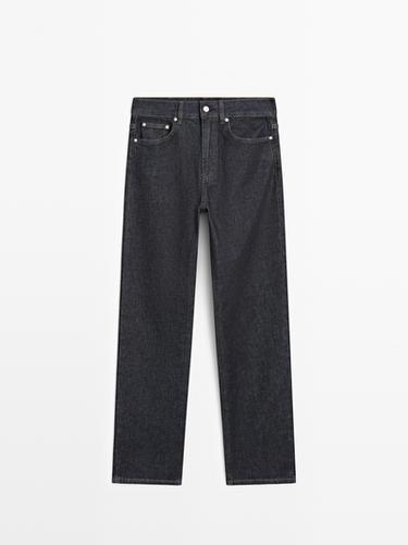 Zara High-waist straight-leg jeans - Blue