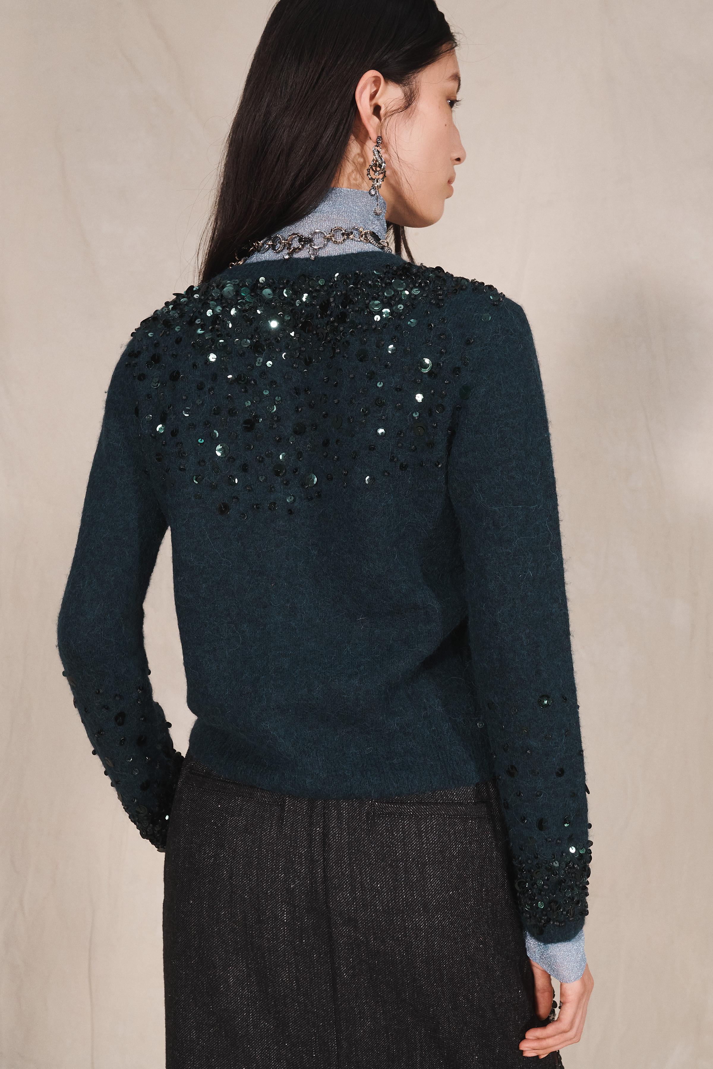 SEQUIN WOOL AND ALPACA CARDIGAN LIMITED EDITION