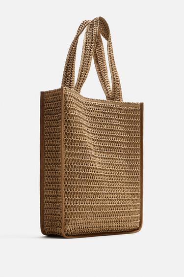 BRAIDED SHOPPER BAG - Light beige by Zara - Image 4