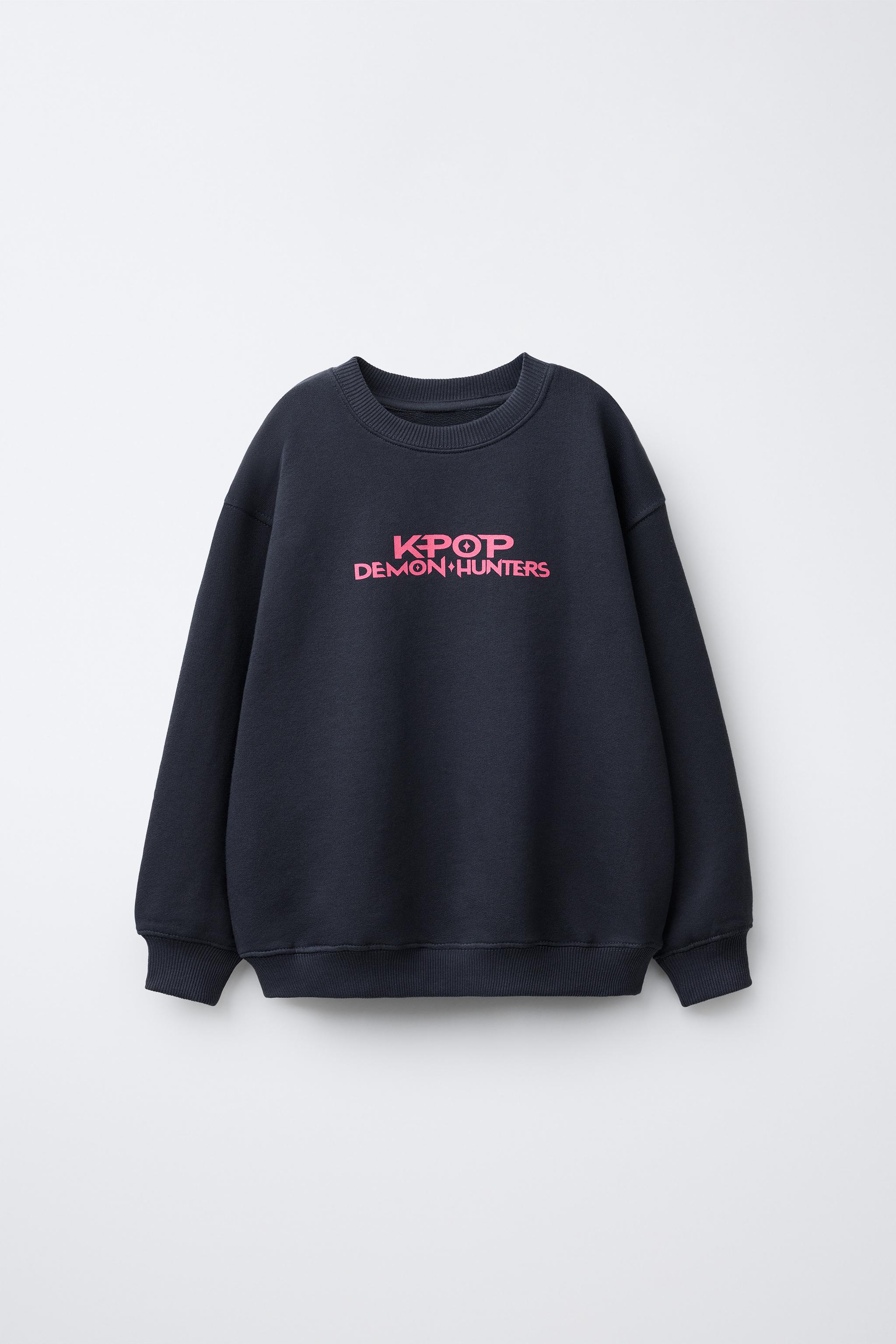 MOLETOM ESTAMPADO KPOP DEMON HUNTERS™ NETFLIX © - Cinza-antracito