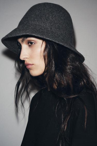 PLAIN WOOL BEANIE - Grey by Zara