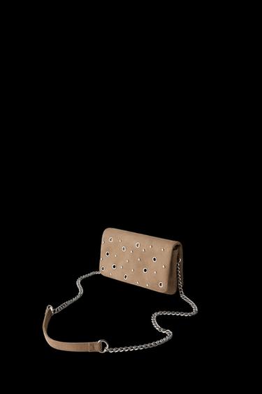BOLSO BANDOLERA OJALES - Marrón de Zara