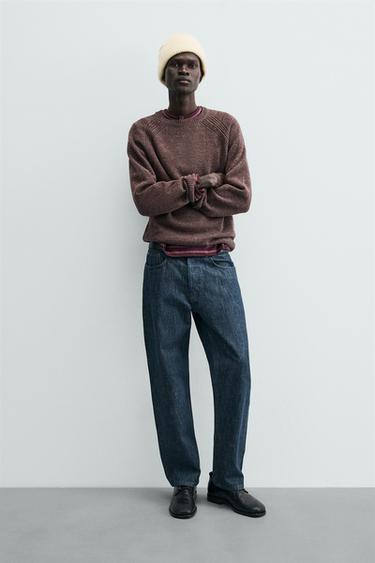 JERSEY REGULAR FIT ESTRUCTURA - Chocolate de Zara - Imagen 0