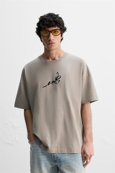 GRAPHIC PRINT T-SHIRT - Grey by Zara