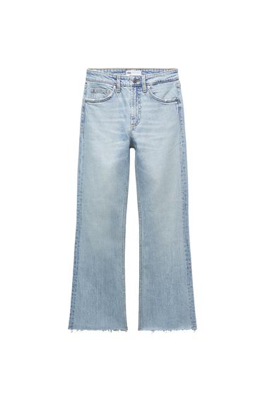 MID-RISE TRF CROPPED FLARED JEANS