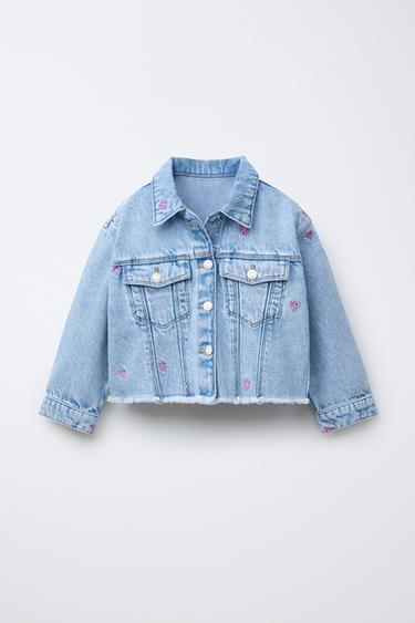 Zara BOW DENIM OVERSHIRT - Light blue - Image 0