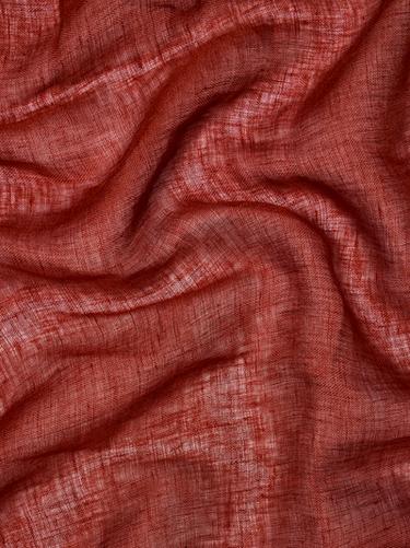 Zara Plain 100% linen scarf - Red