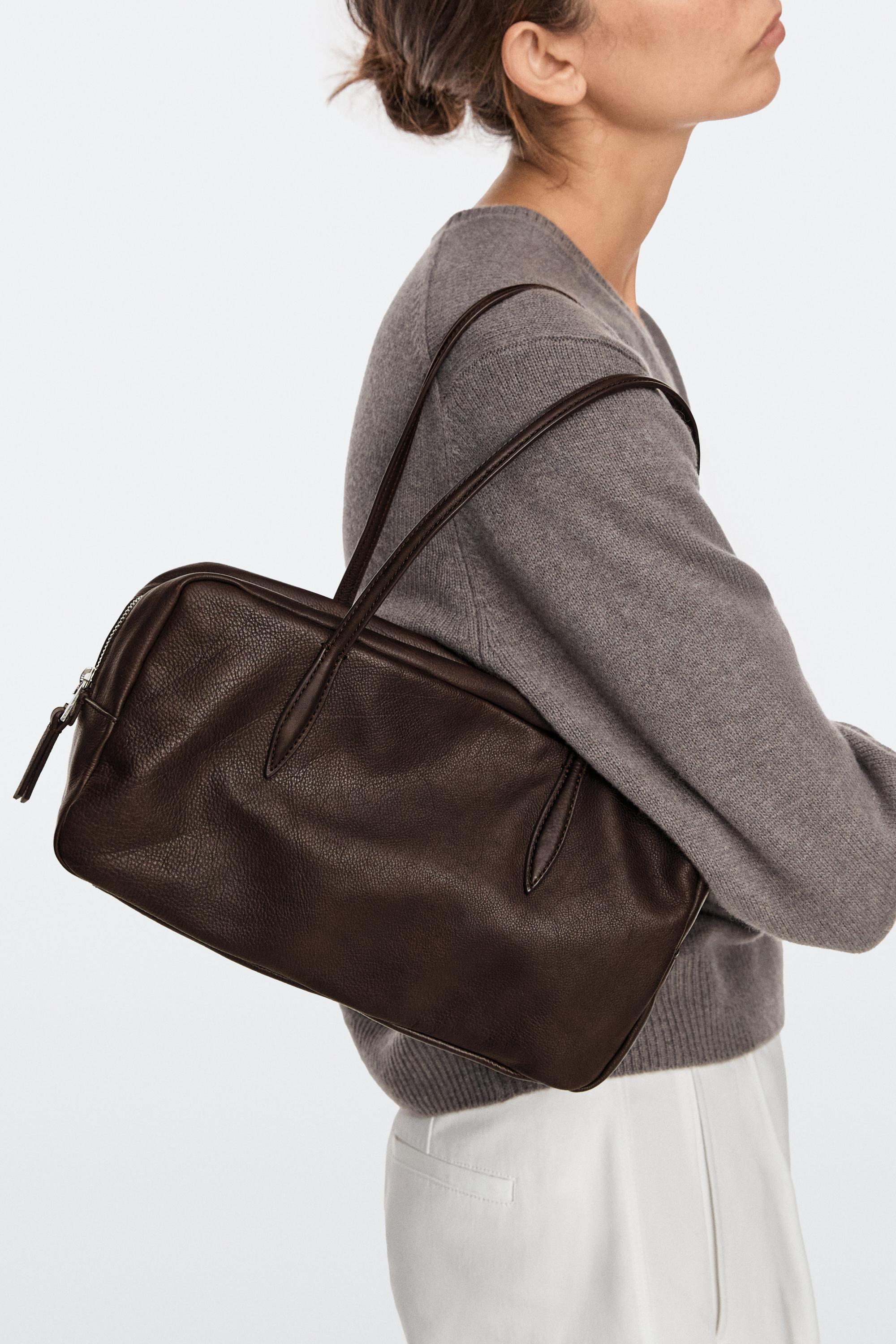 Nappa leather mini duffle bag - Brown | ZARA United States