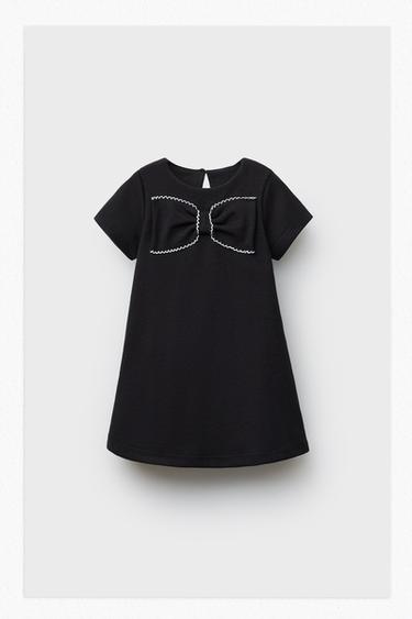 JURK MET APPLIQUÉS - Zwart van Zara