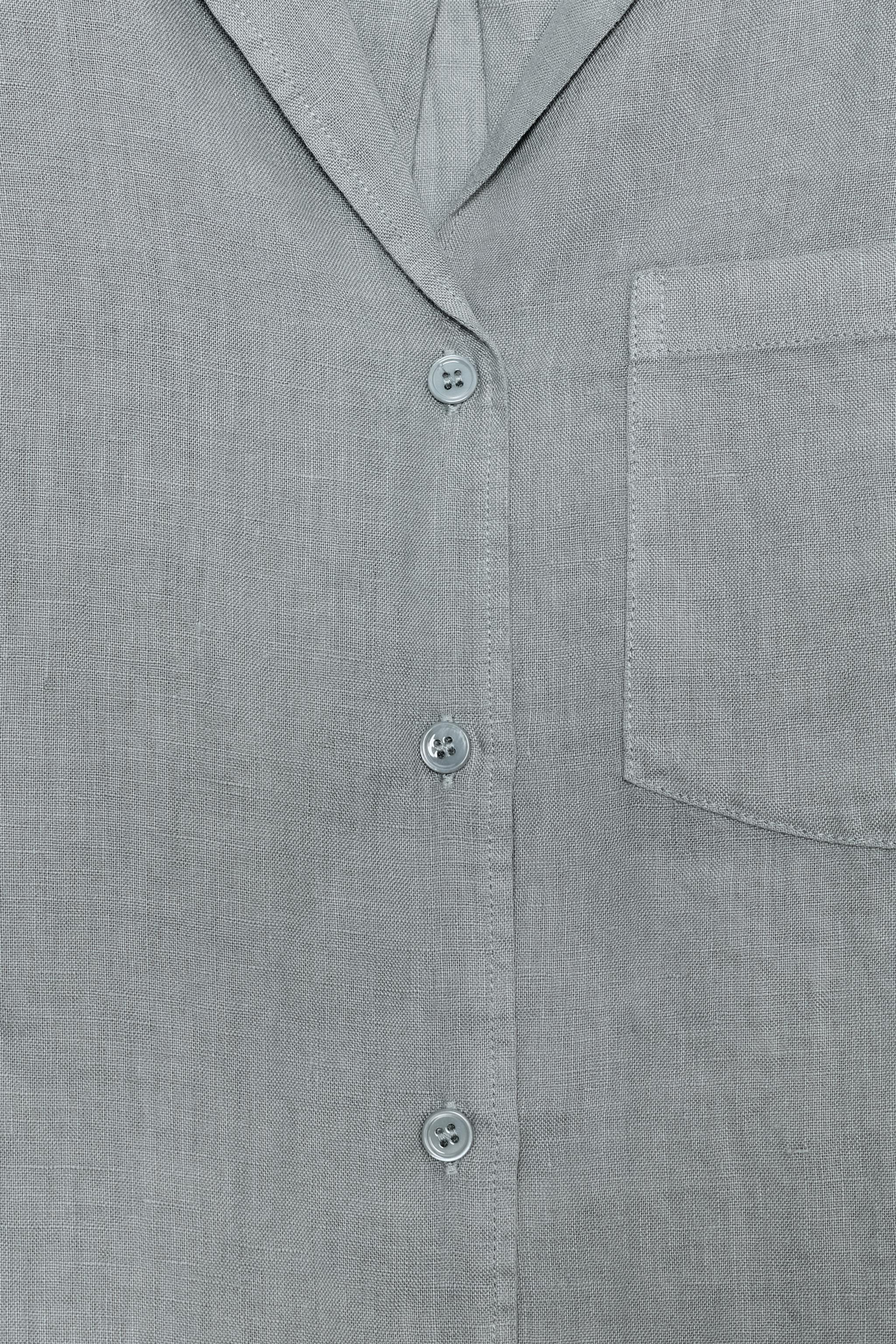 ZW COLLECTION %100 KETEN CEPLİ GÖMLEK - Görsel 6