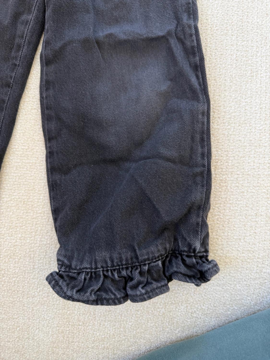 RUFFLED HEM CULOTTE JEANS - Image 2
