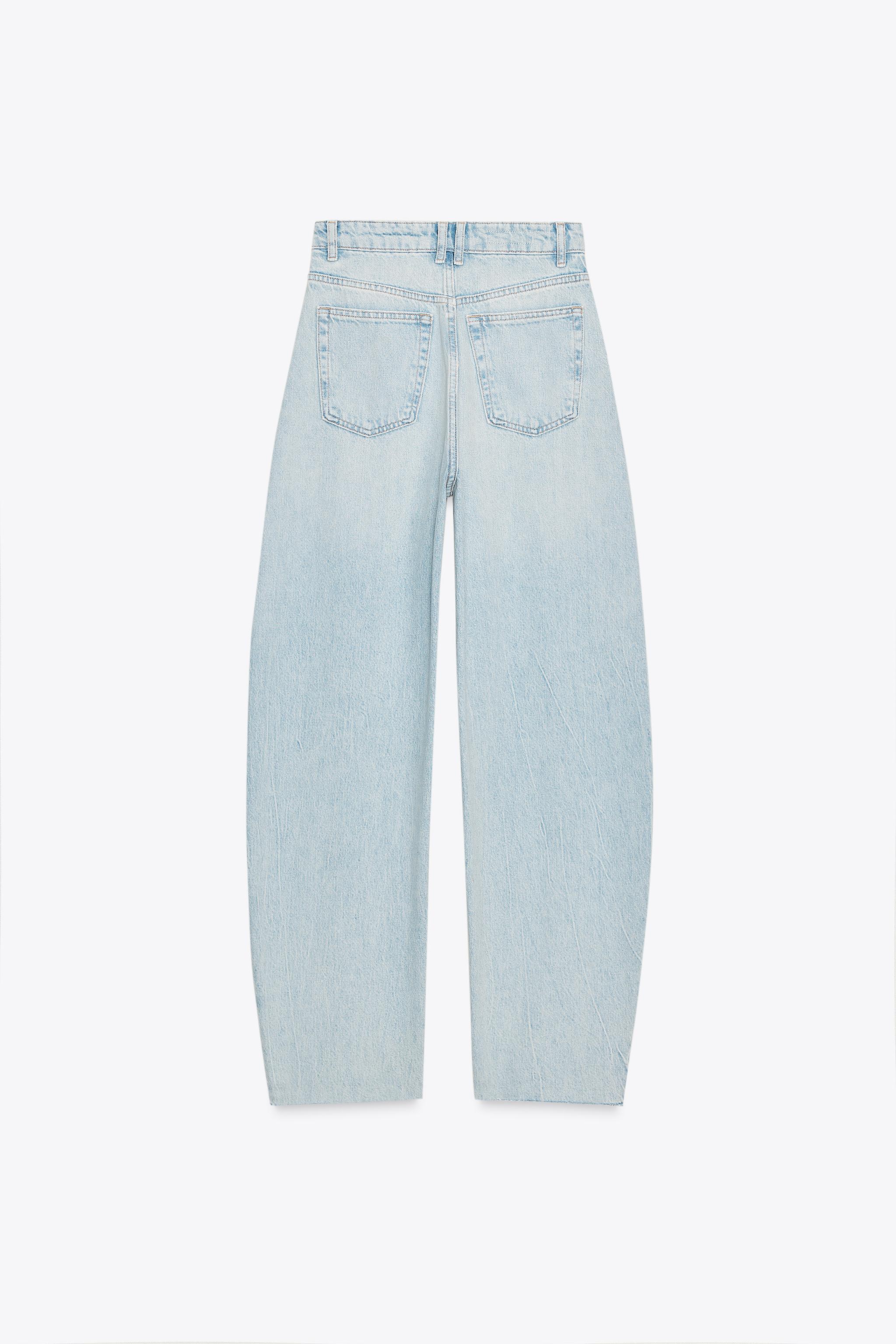 HIGH-WAIST TRF BARREL JEANS - Light blue | ZARA United States