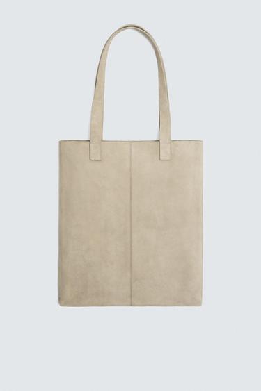LEDER-SHOPPER - Sandfarbe von Zara