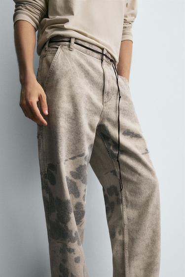 DALMATIAN PRINT CARPENTER TROUSERS - 024 by Zara