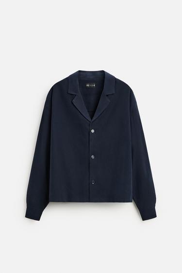 FLOWING SHIRT - Midnight blue by Zara