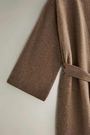 ROBE DE CHAMBRE CACHEMIRE - Marron / Taupe de Zara - Image 2