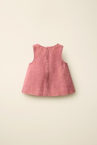 BLOUSE 100 % LIN CRÉÉE PAR CARAMEL LONDON X ZARA - Terracota de Zara - Image 1