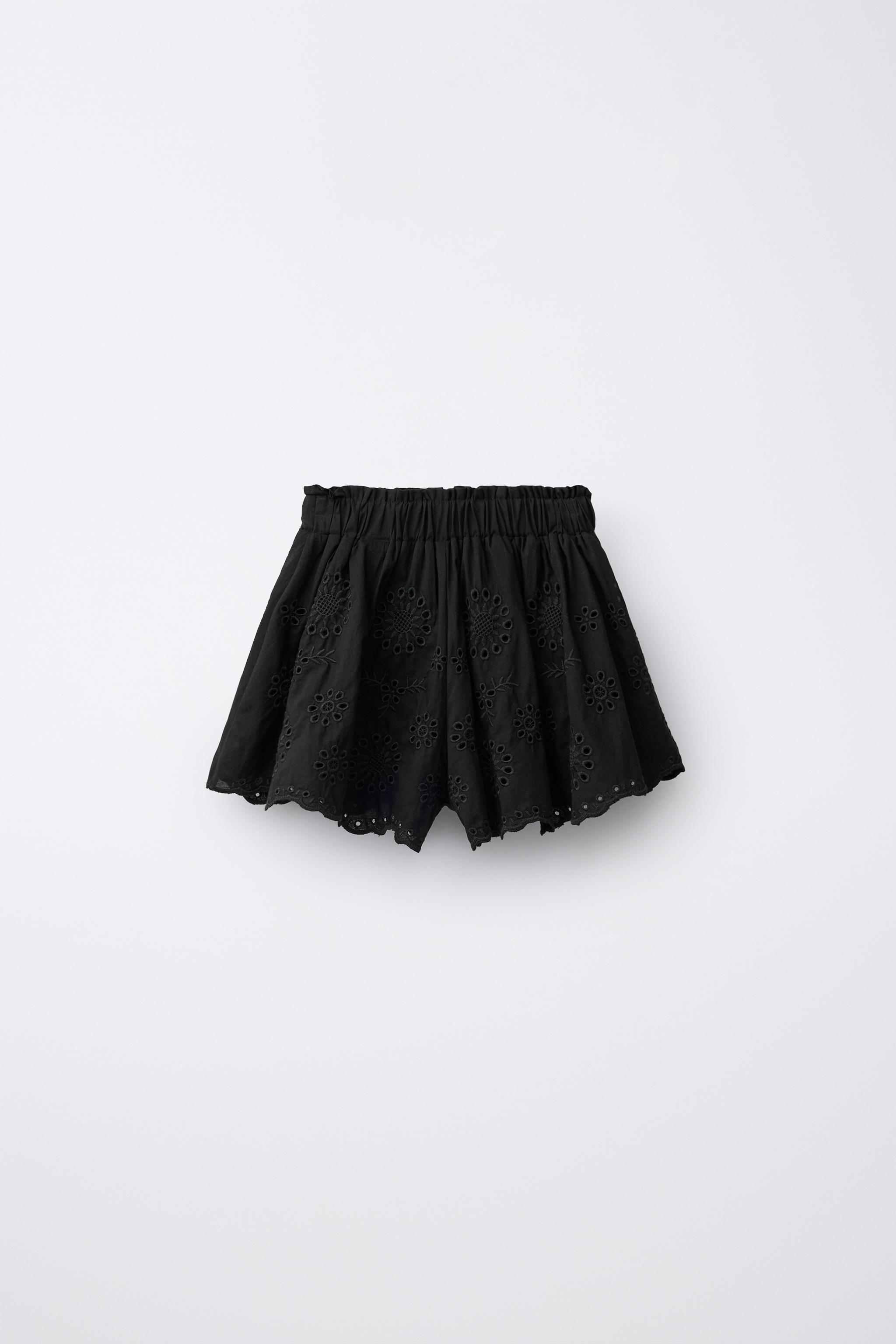 SWISS EMBROIDERED SHORTS