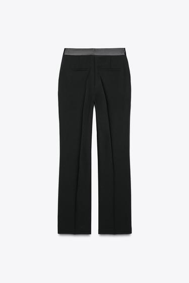 STRAIGHT-LEG TUXEDO TROUSERS - Black by Zara - Image 1