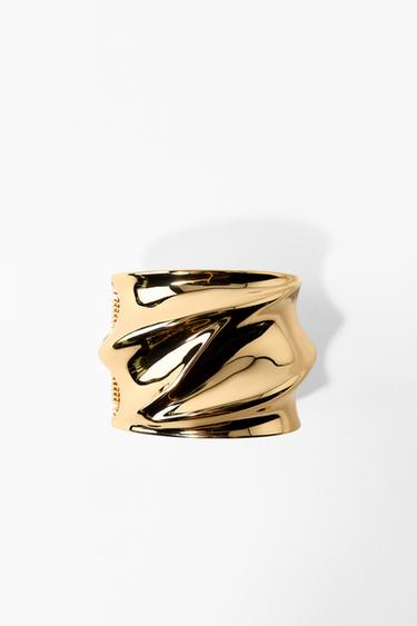 BRAZALETE METÁLICO ONDAS - Dorado de Zara