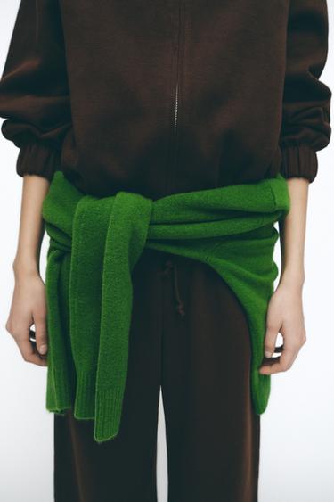 SOFT ZIP-UP SWEATSHIRT - Chocolate by Zara - Image 2