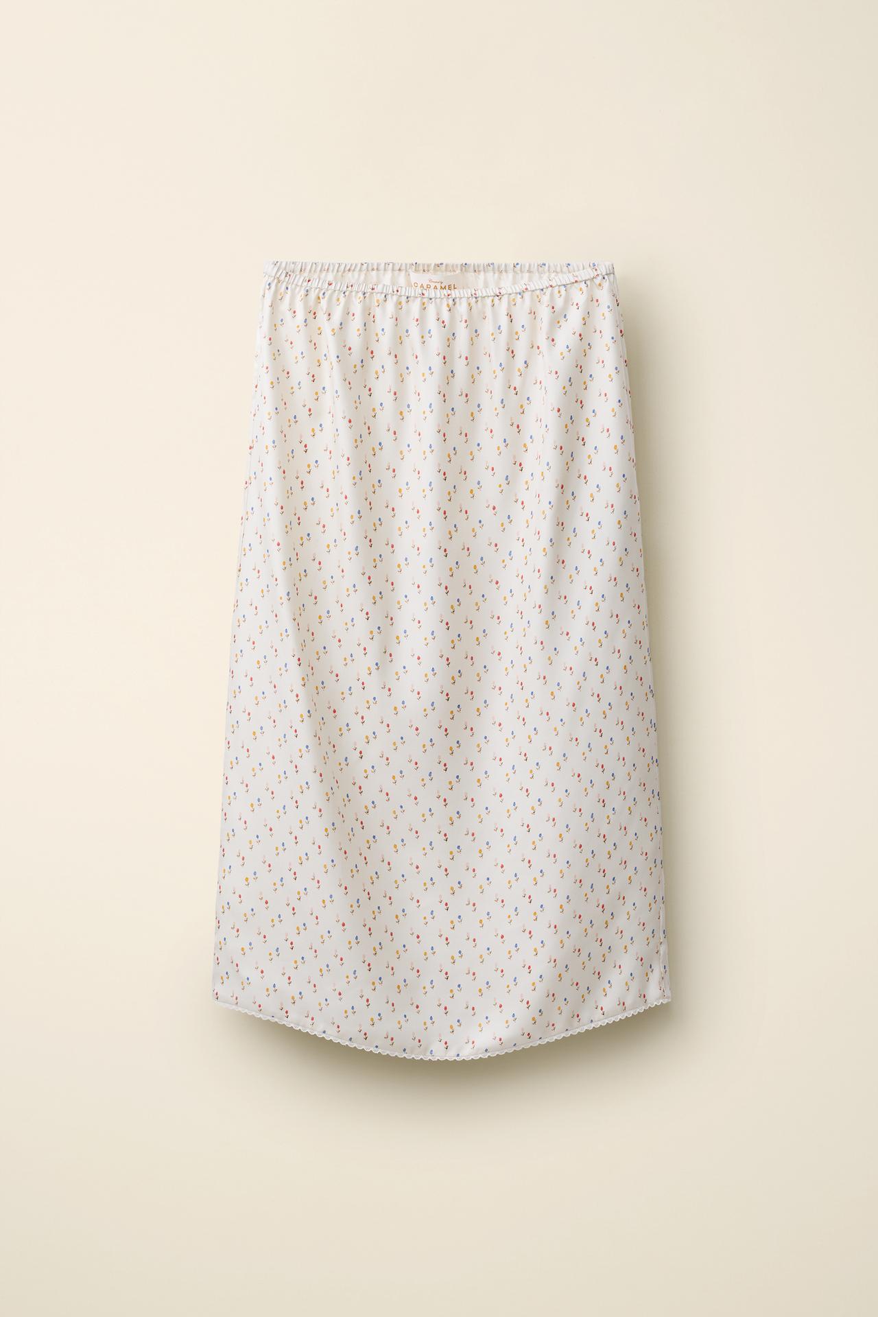 100% SILK SKIRT CREATED BY CARAMEL LONDON X ZARA — Printed