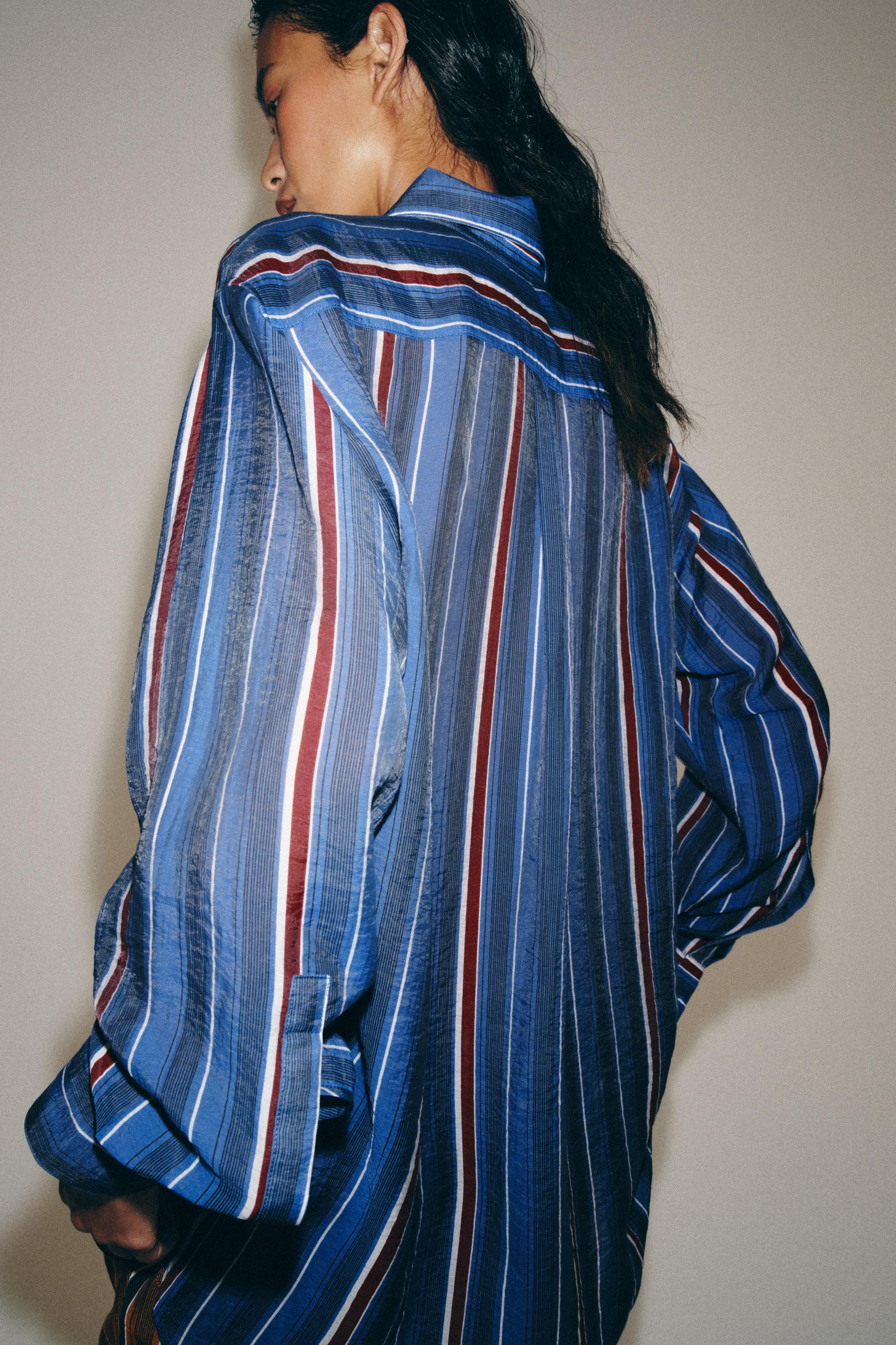 ZW COLLECTION LONG STRIPED SHIRT