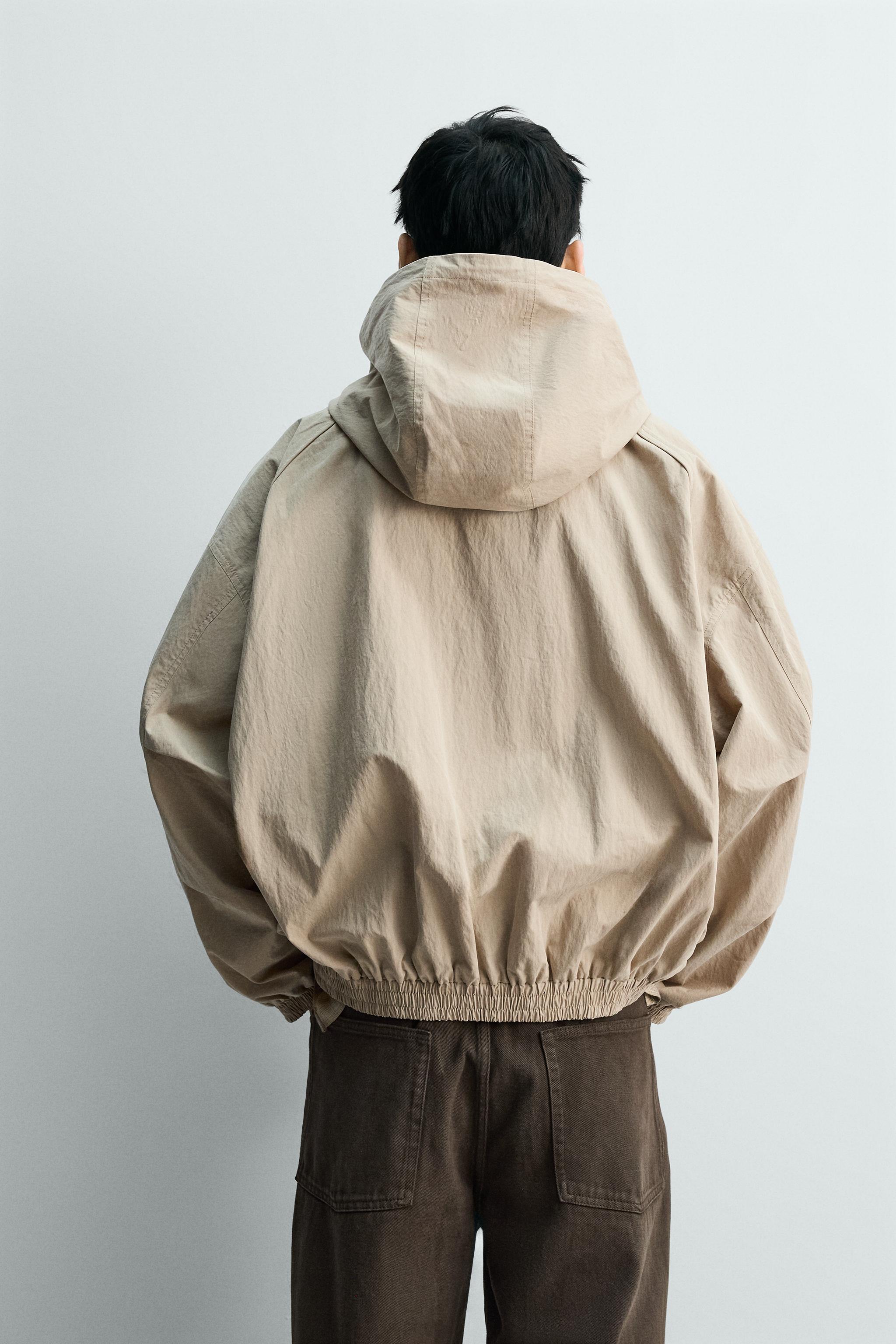 RELAXED FIT TECHNICAL JACKET - Beige | ZARA Singapore