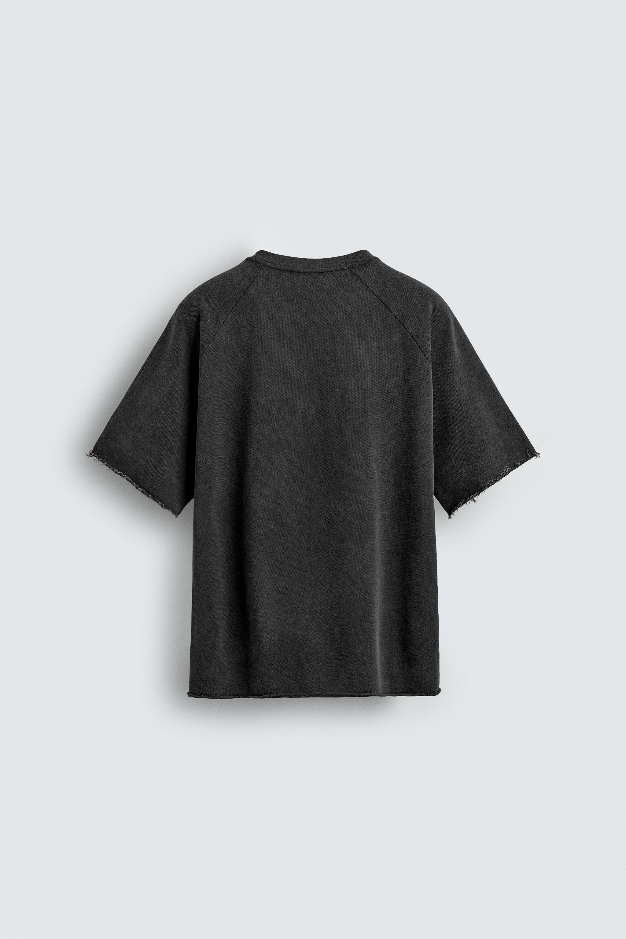 WASHED SWEATSHIRT WITH CONTRAST PRINT
