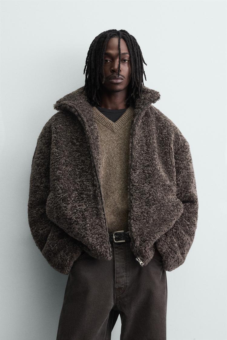 ZARA FAUX SHEARLING JACKET