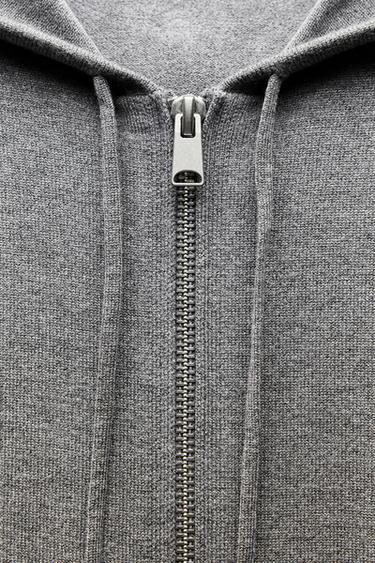 STRICK-KAPUZENSWEATSHIRT - Grau von Zara