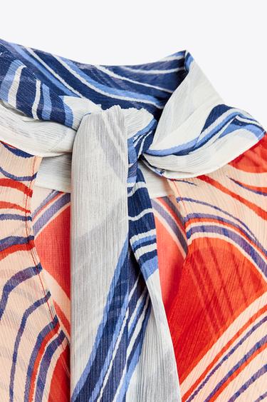 ZW COLLECTION PRINTED SHIRT WITH BOW - Multicoloured by Zara - Image 7