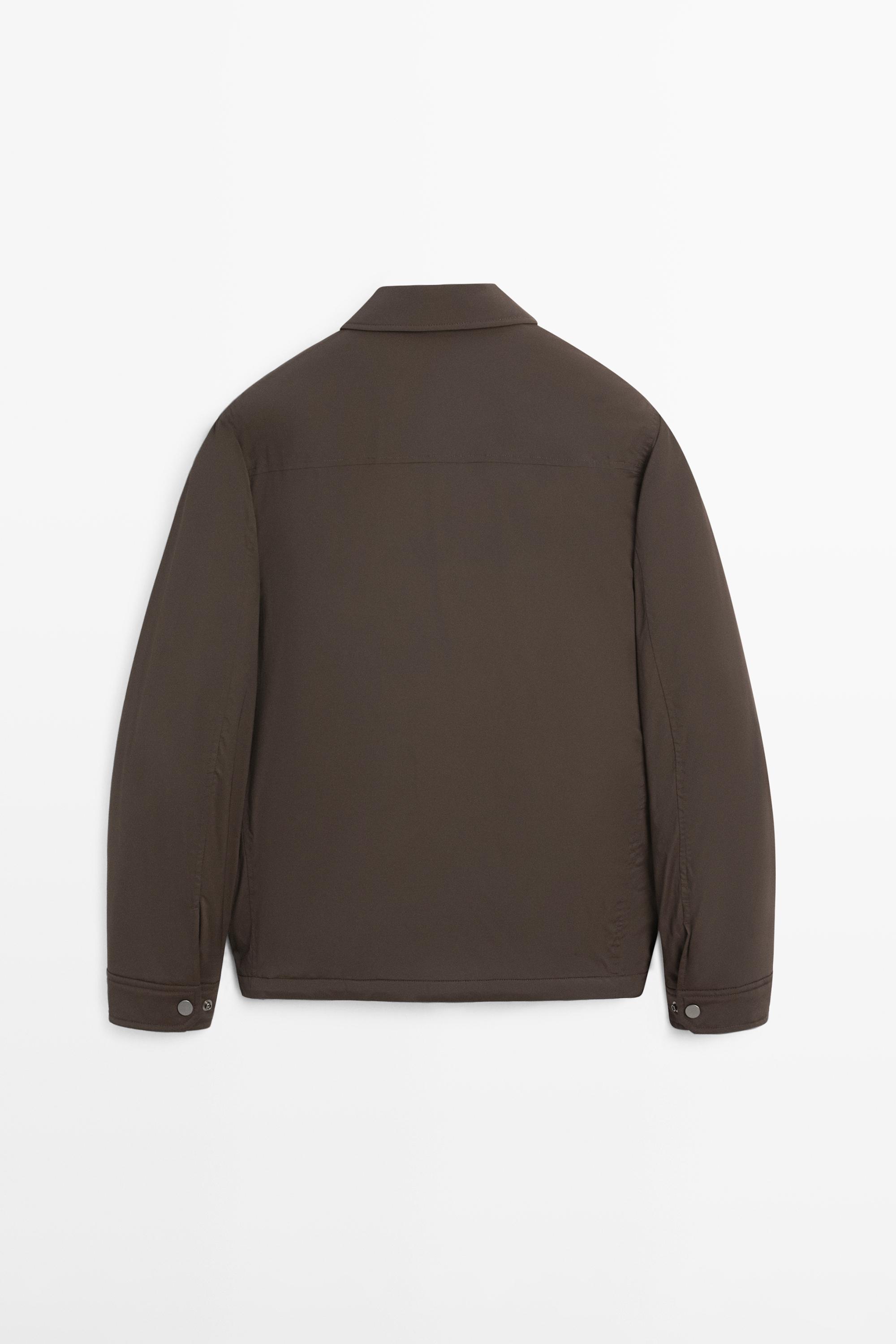 Overshirt with pockets and collar piece