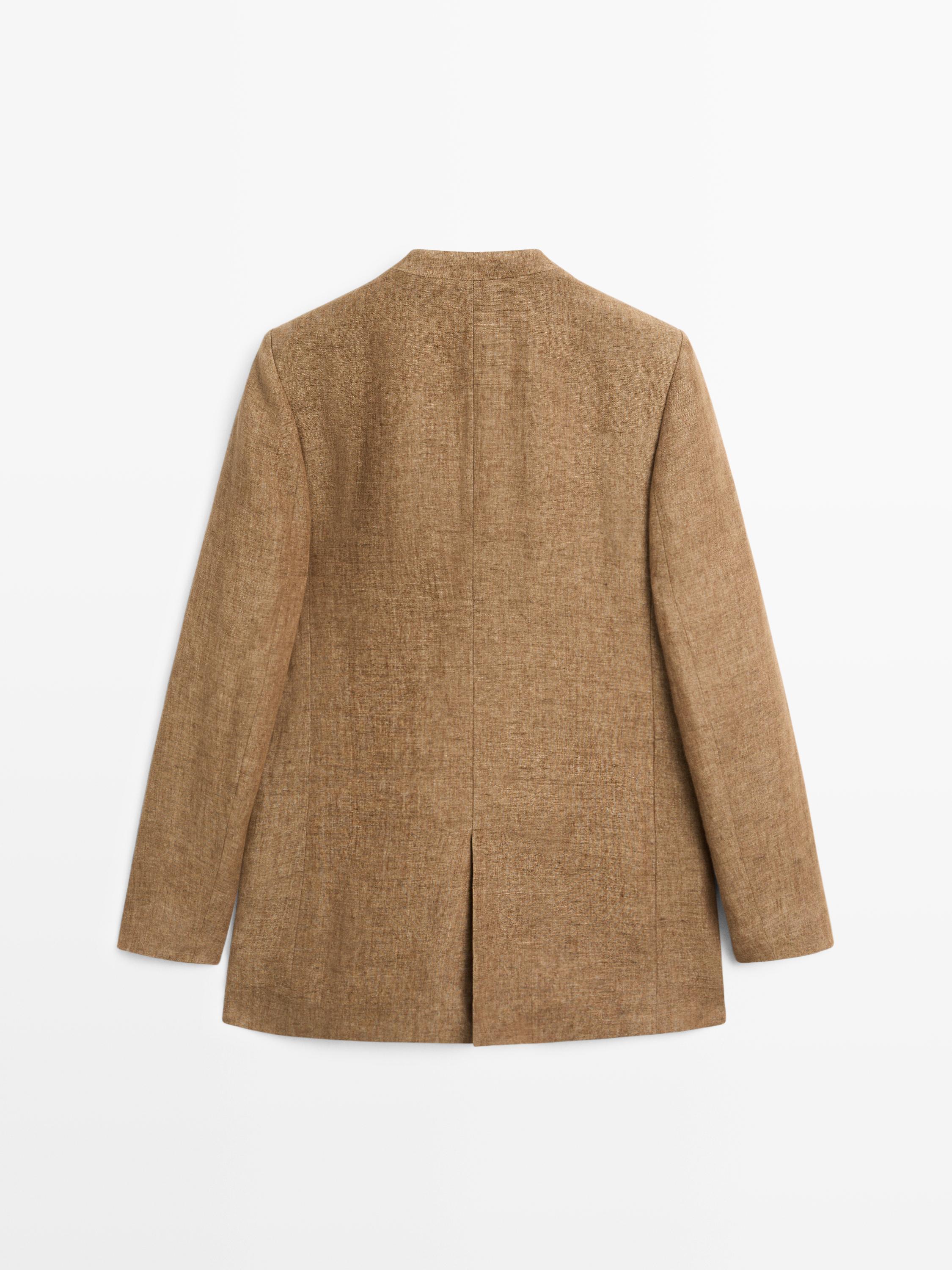 100% linen melange suit blazer