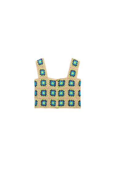 KNIT CROCHET TOP
