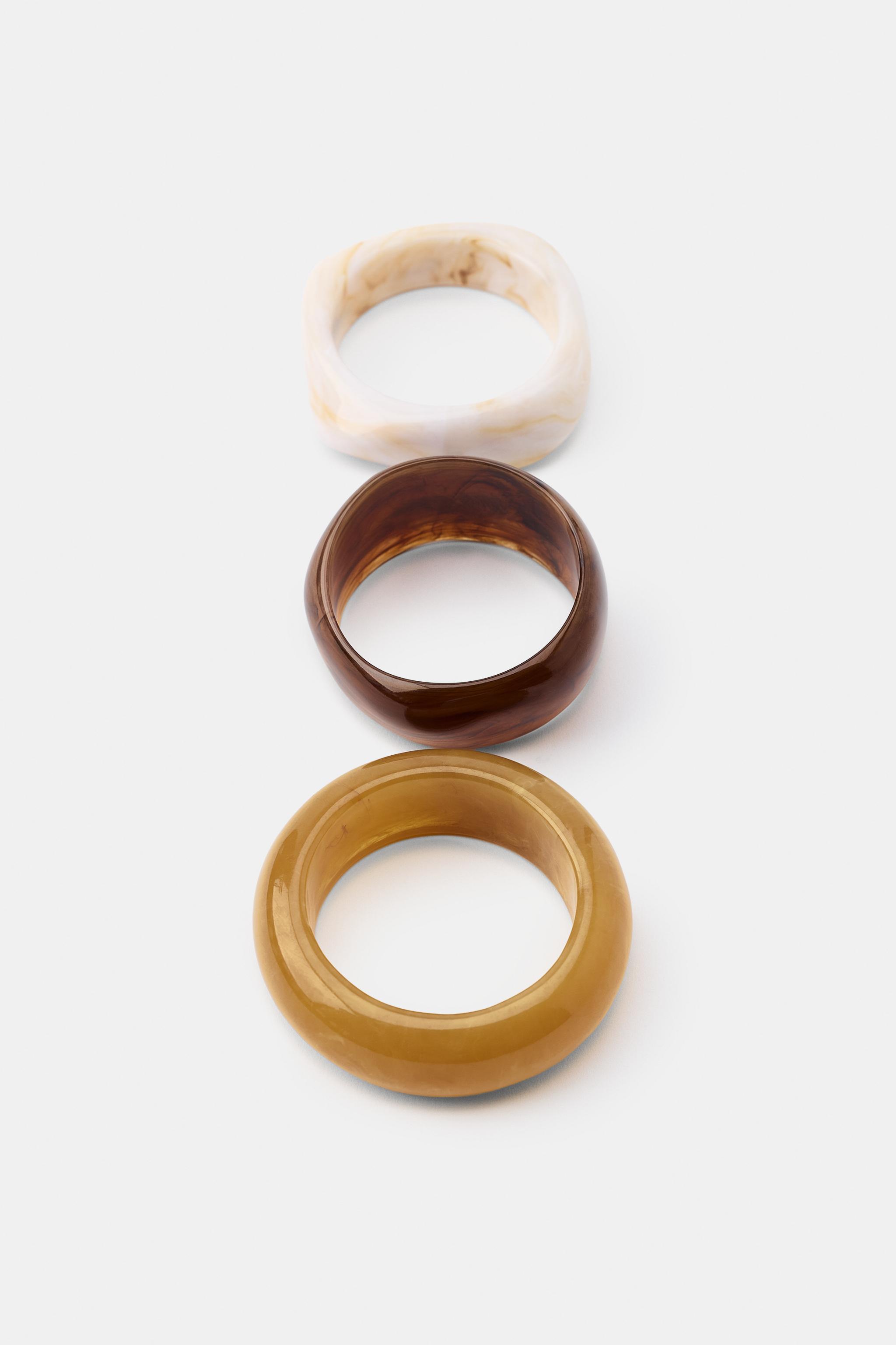 LOT DE 3 BRACELETS RIGIDES EN RÉSINE