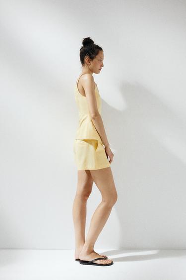 TOP GILET À BOUTONS - Jaune clair de Zara - Image 4