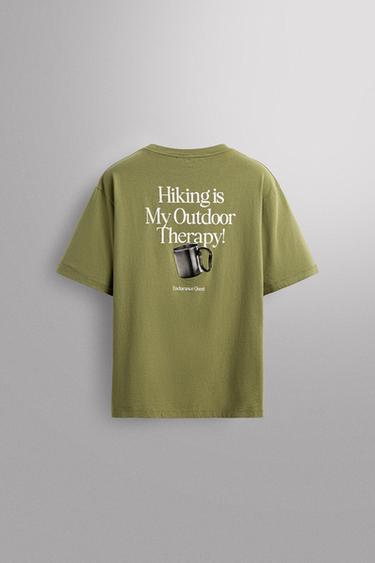 T-SHIRT À IMPRIMÉ GRAPHIQUE - Vert de Zara - Image 7