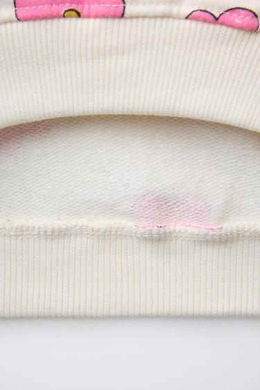 SWEATSHIRT MIT PRINT - Neonrosa von Zara