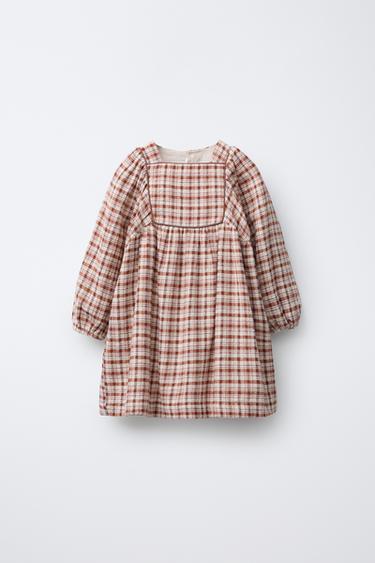 CHECK DRESS - burnt umber by Zara - Image 0