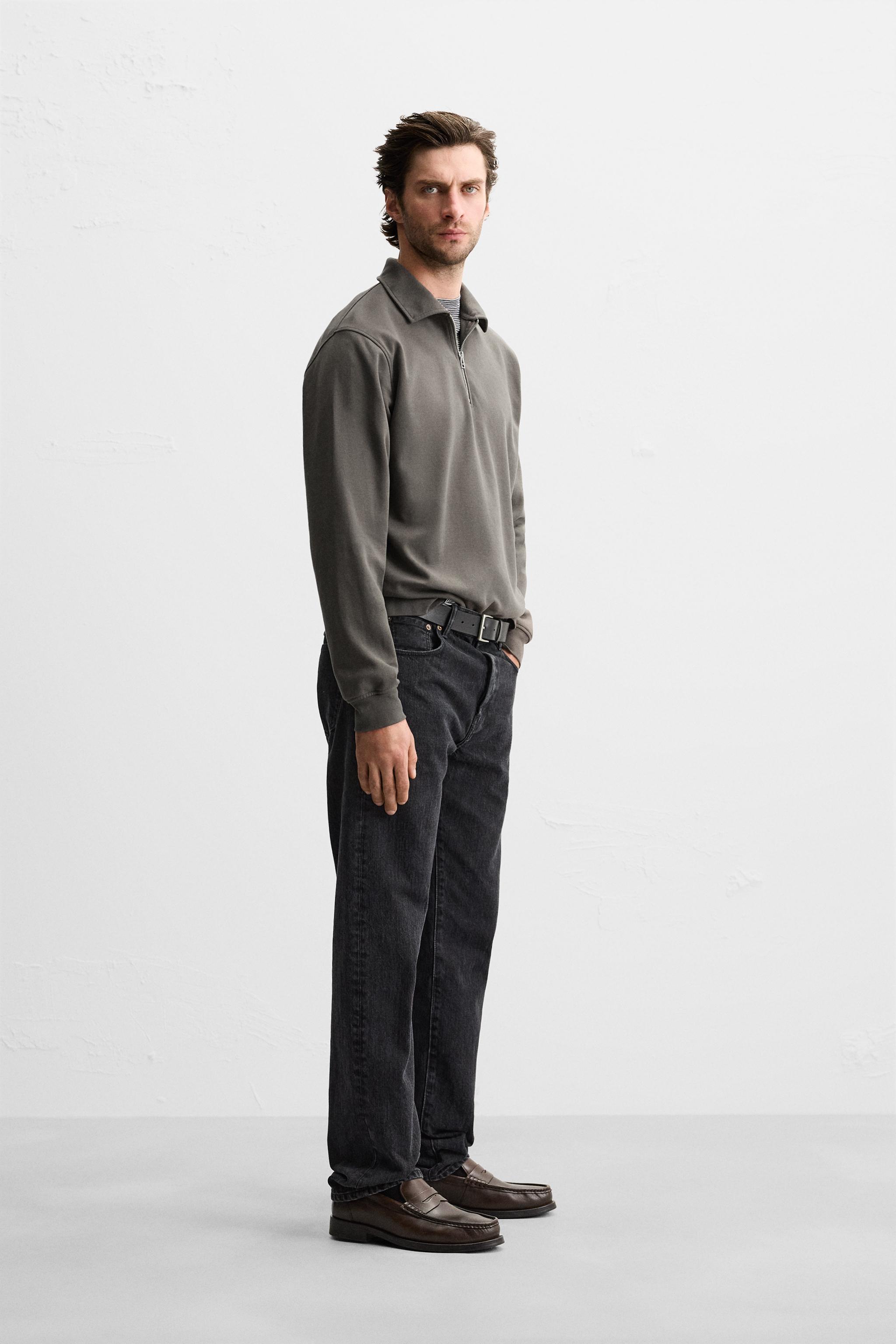 ★ZARA★ INTERLOCK QUARTER-ZIP POLO SWEATSHIRT 02893327807-e2.jpg?ts=