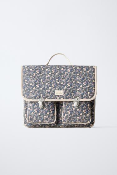 Zara FLORAL SCHOOL SATCHEL - Blue
