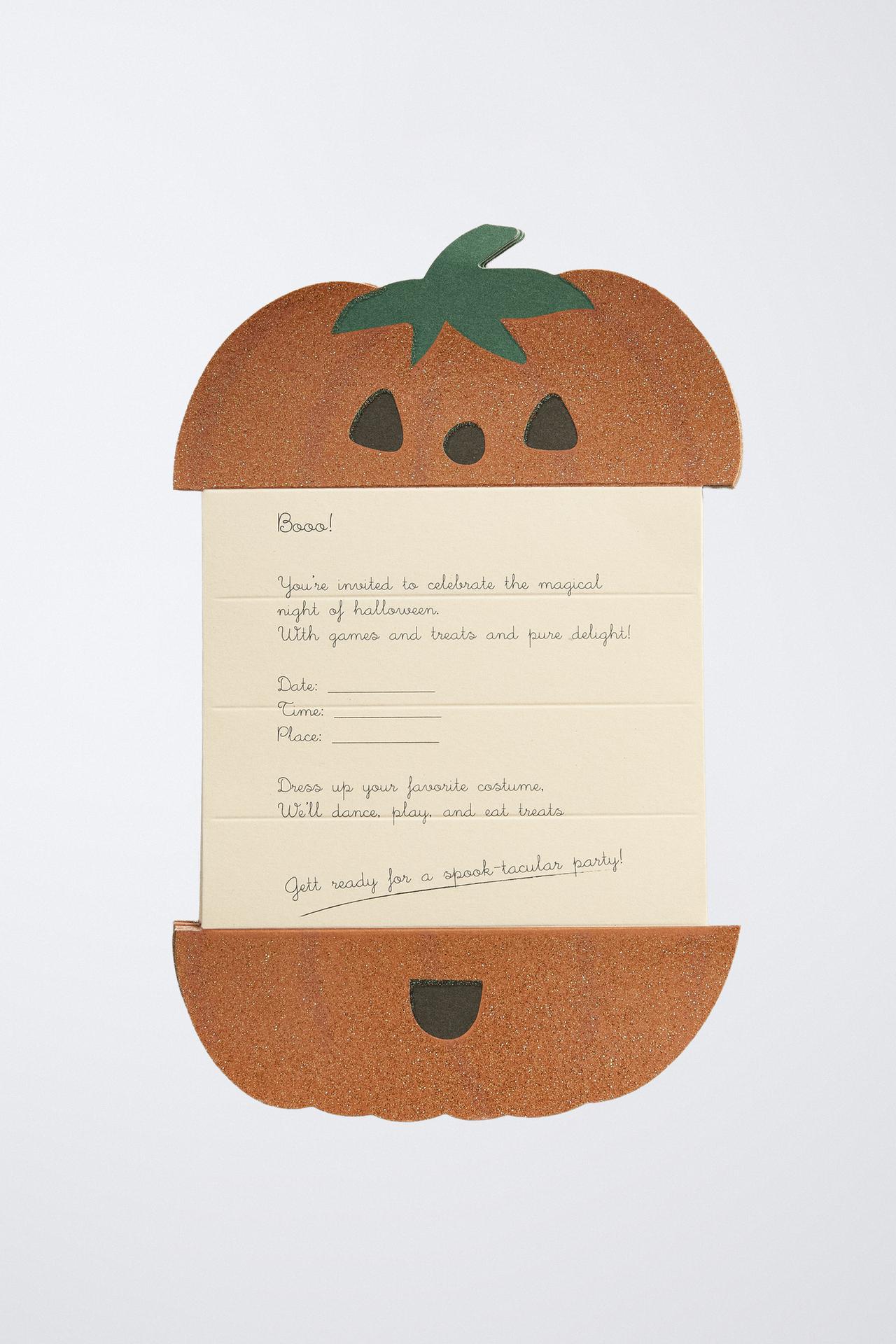 PACK OF KIDS HALLOWEEN PAPER INVITATIONS (PACK OF 6) — Multicolored