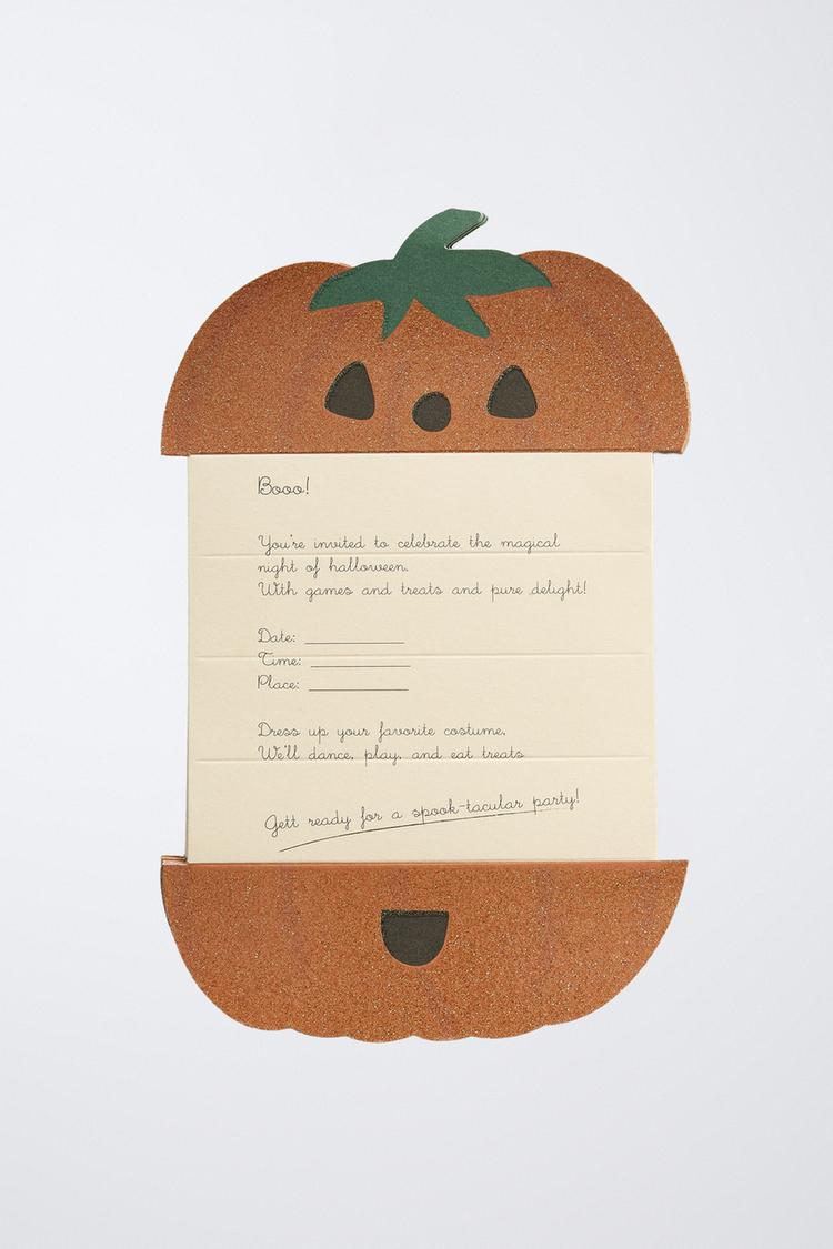 PACK OF KIDS HALLOWEEN PAPER INVITATIONS (PACK OF 6) — Multicolored